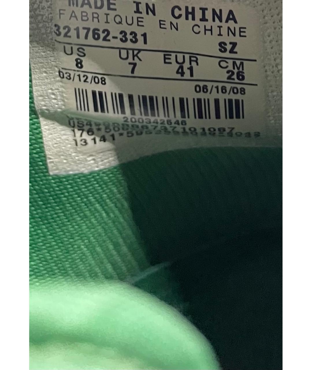 NIKE Зеленые высокие кроссовки / кеды из лакированной кожи, фото 6