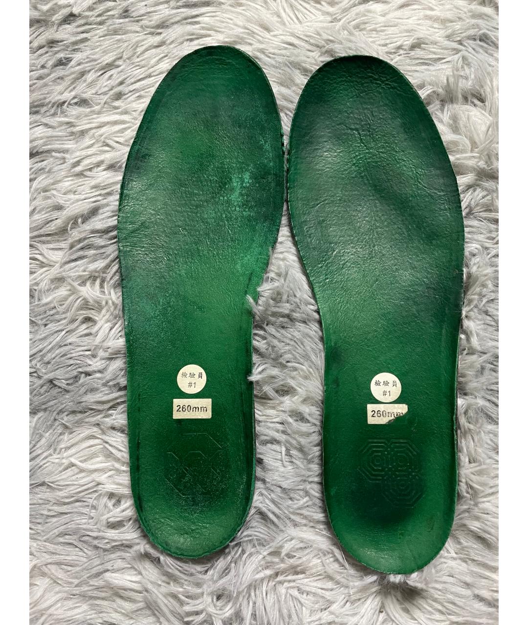 NIKE Зеленые высокие кроссовки / кеды из лакированной кожи, фото 7