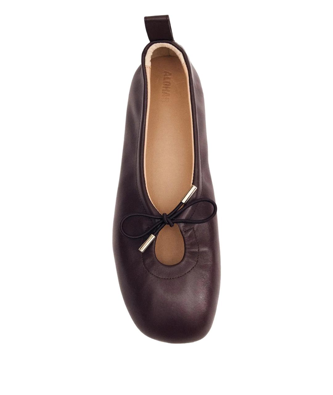 ALOHAS Коричневые кожаные балетки, фото 2