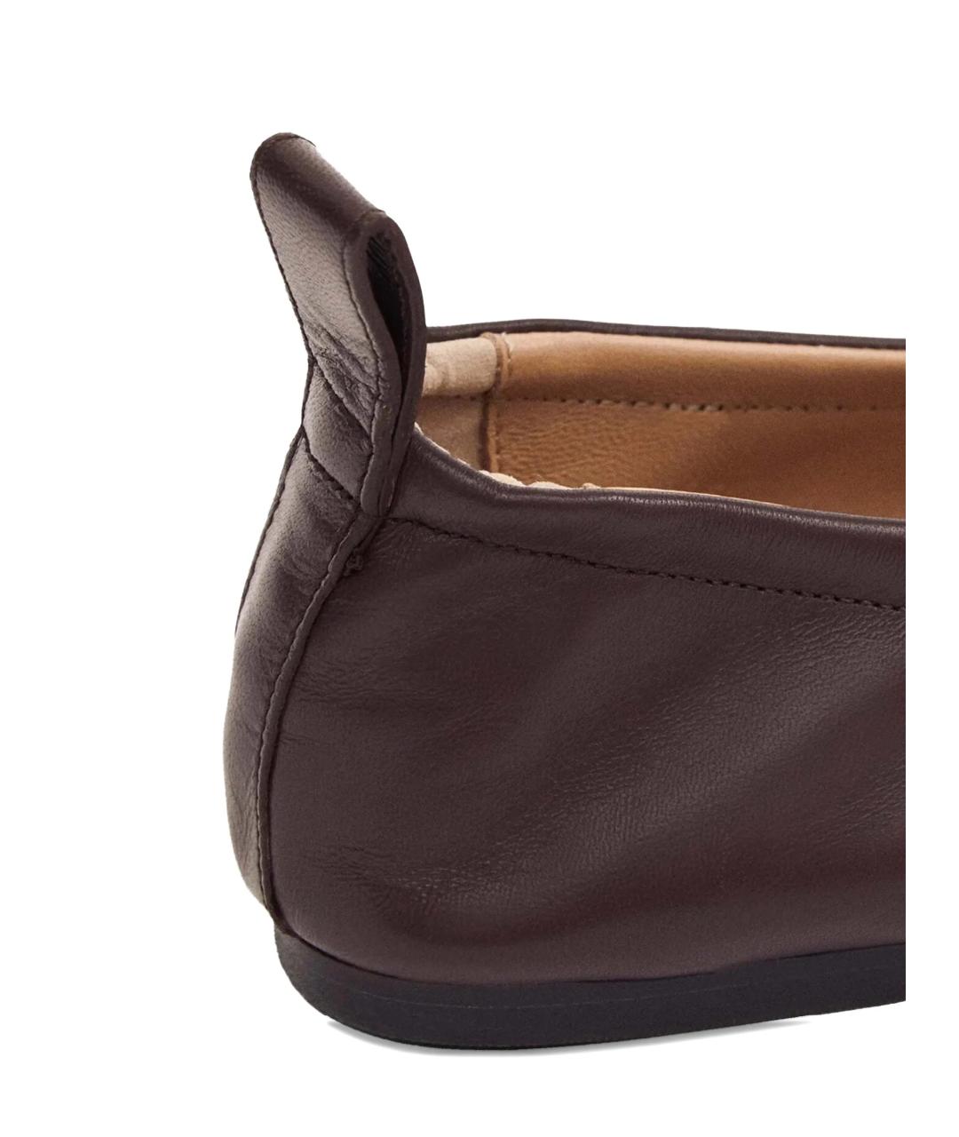 ALOHAS Коричневые кожаные балетки, фото 3