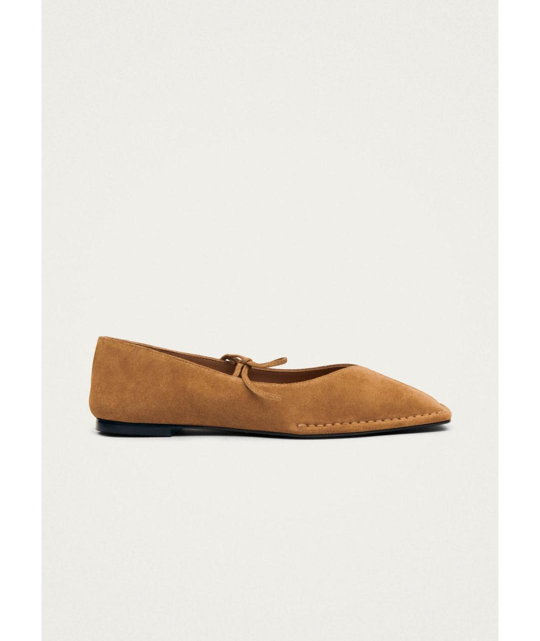 ALOHAS Бежевые замшевые балетки, фото 7