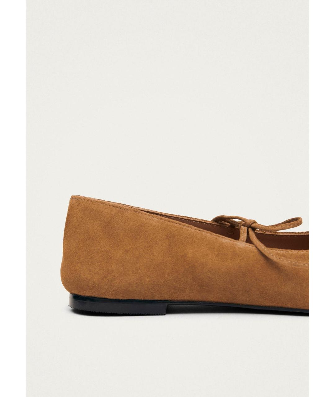 ALOHAS Бежевые замшевые балетки, фото 6