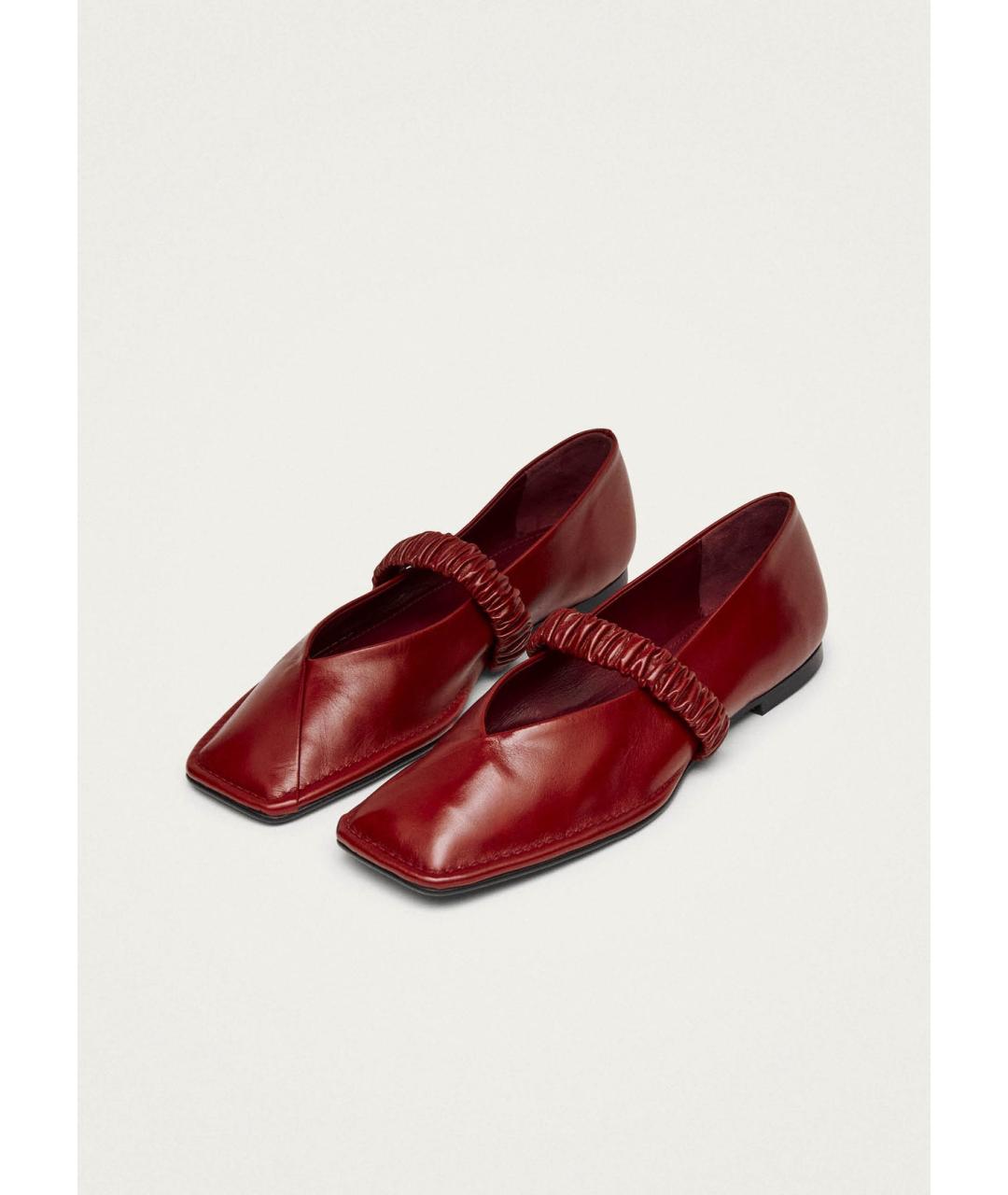 ALOHAS Красные кожаные балетки, фото 3