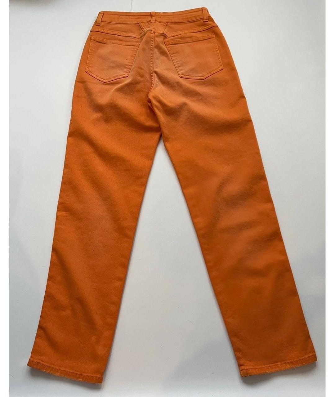 CLOSED Оранжевое хлопко-эластановые прямые джинсы, фото 2