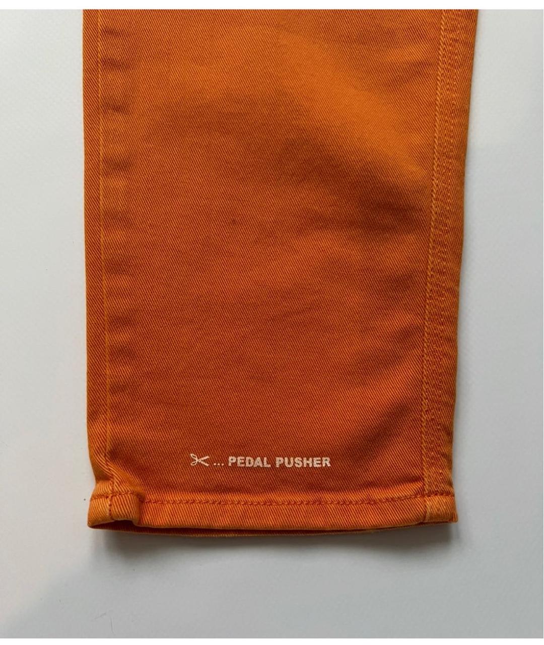 CLOSED Оранжевое хлопко-эластановые прямые джинсы, фото 5