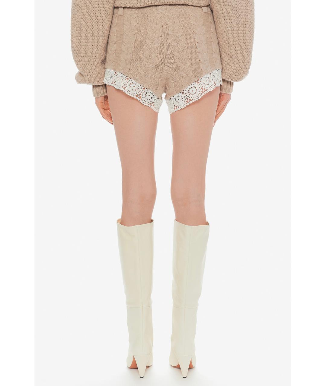 MAGDA BUTRYM Бежевые кашемировые шорты, фото 4