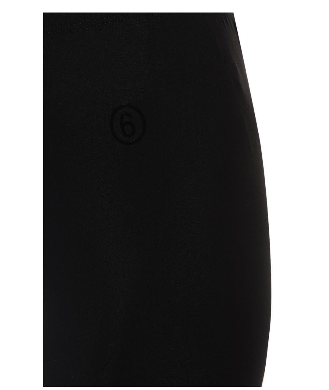 MM6 MAISON MARGIELA Черные полиамидовые леггинсы и велосипедки, фото 4