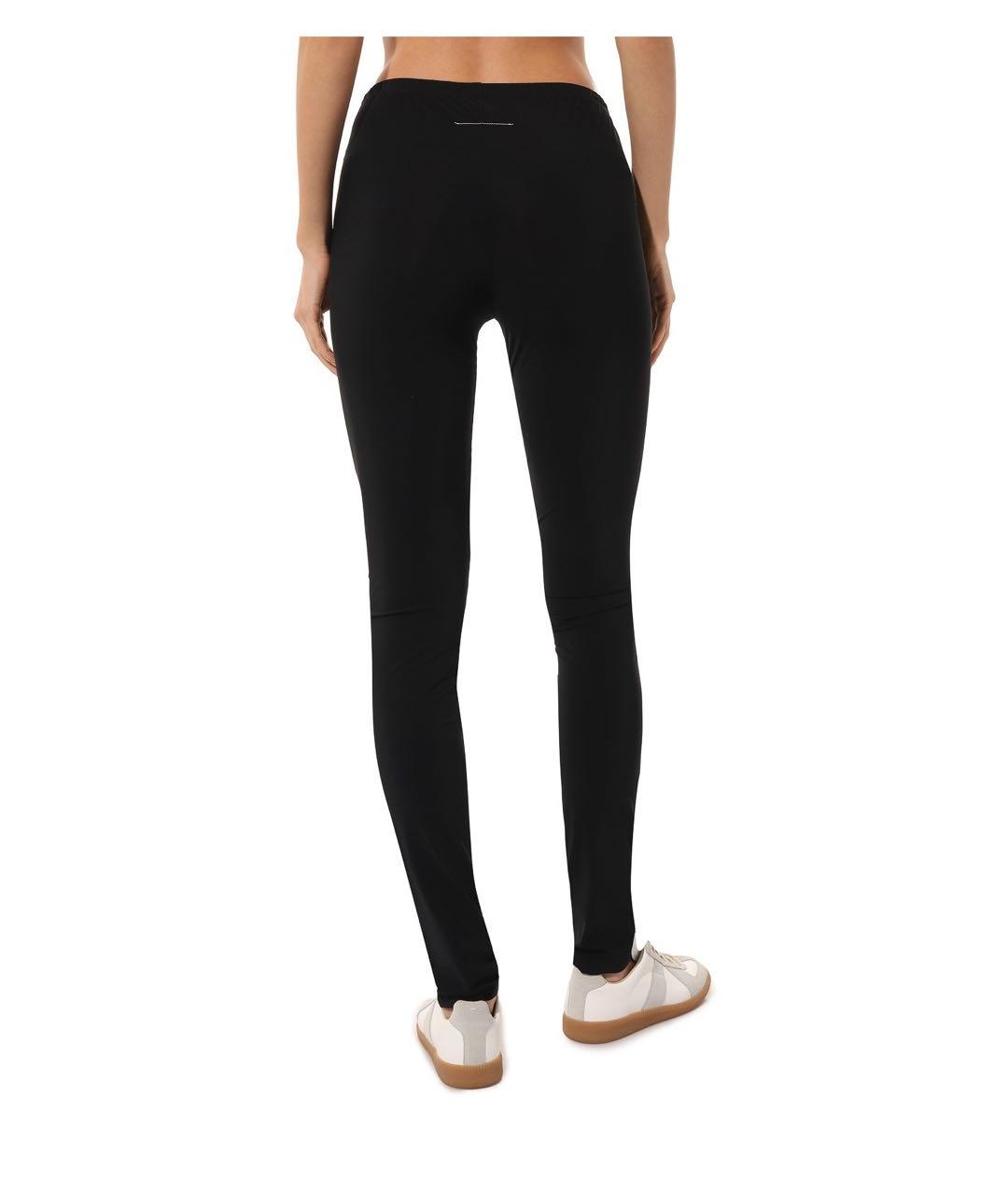 MM6 MAISON MARGIELA Черные полиамидовые леггинсы и велосипедки, фото 3