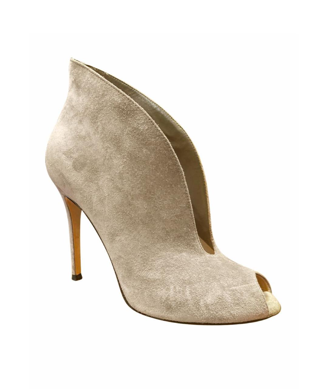 GIANVITO ROSSI Серые замшевые ботильоны, фото 1