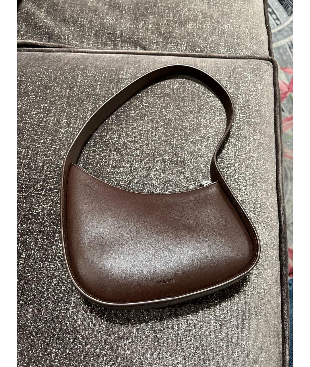 THE ROW Коричневая кожаная сумка с короткими ручками, фото 2
