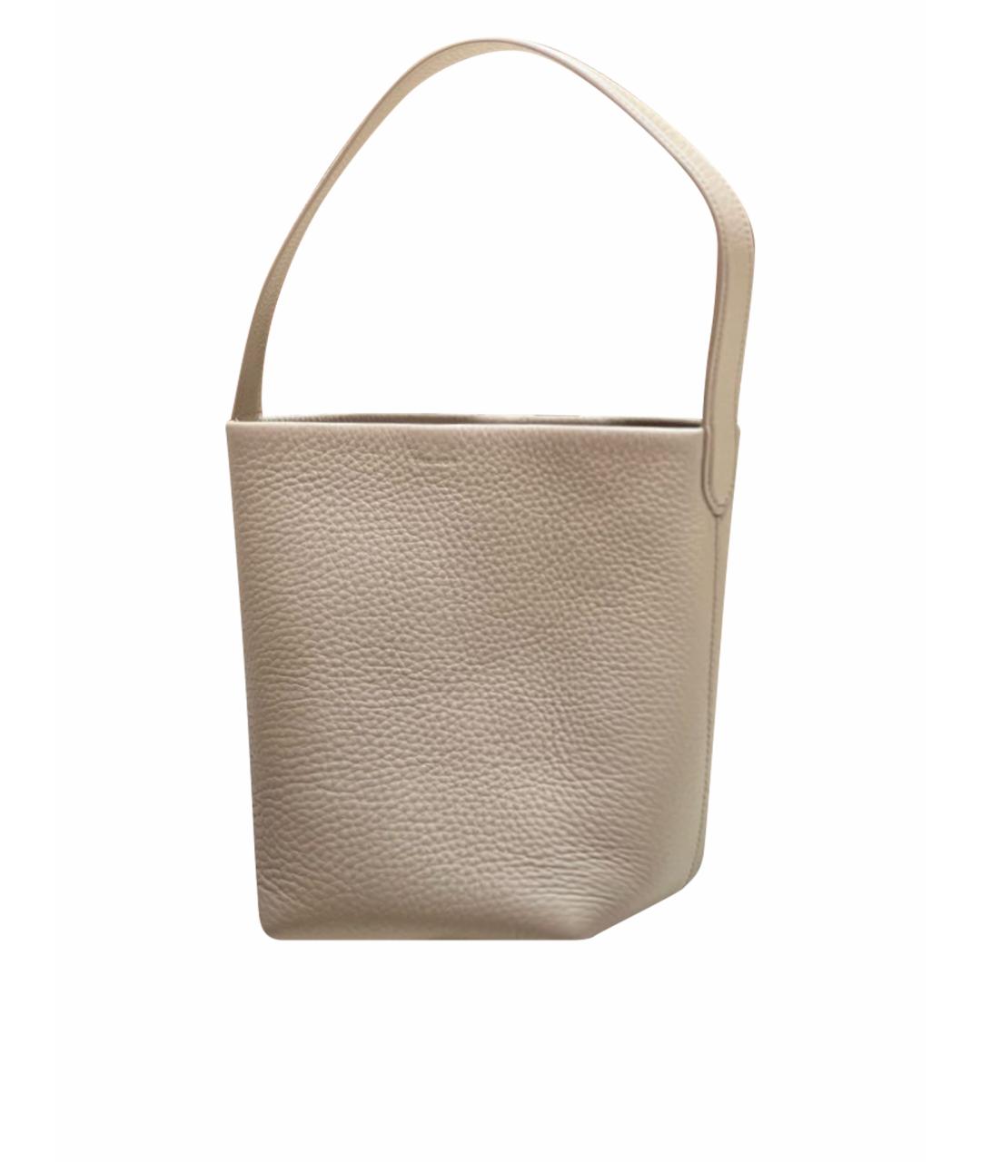 THE ROW Бежевая кожаная сумка тоут, фото 1