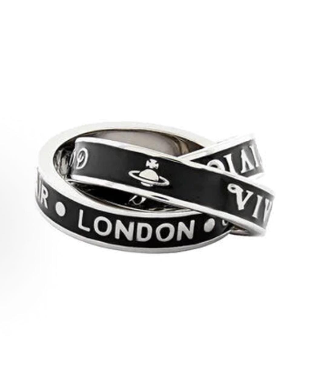 VIVIENNE WESTWOOD Черное серебряное кольцо, фото 9