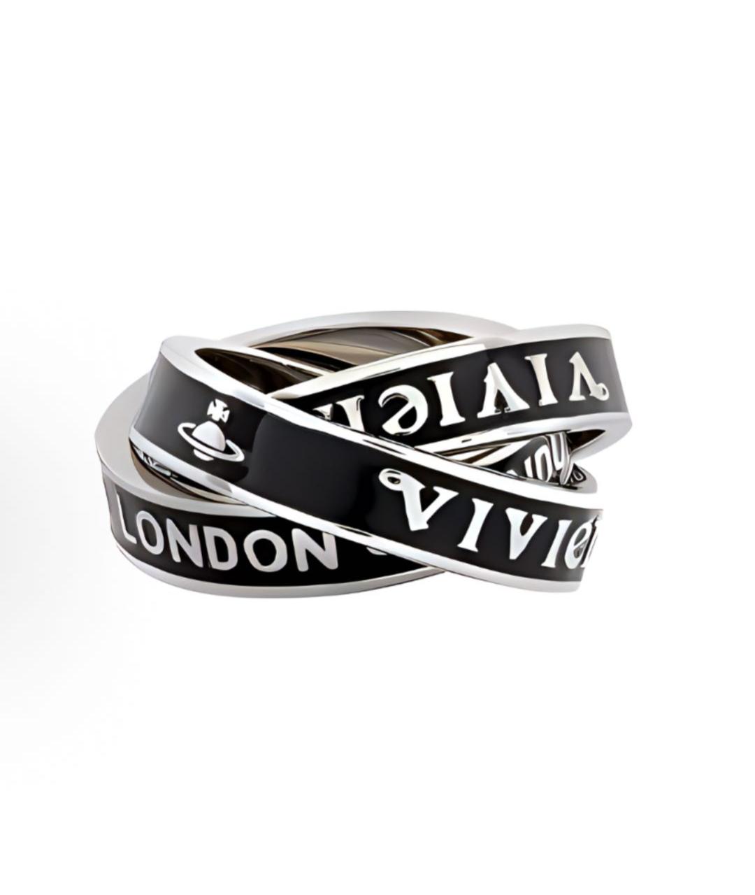 VIVIENNE WESTWOOD Черное серебряное кольцо, фото 2