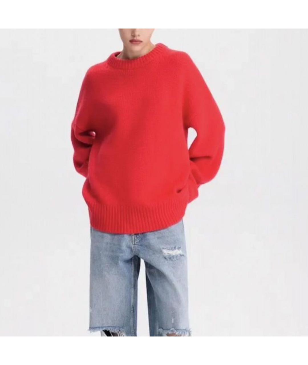PERVERT Красный шерстяной джемпер / свитер, фото 4
