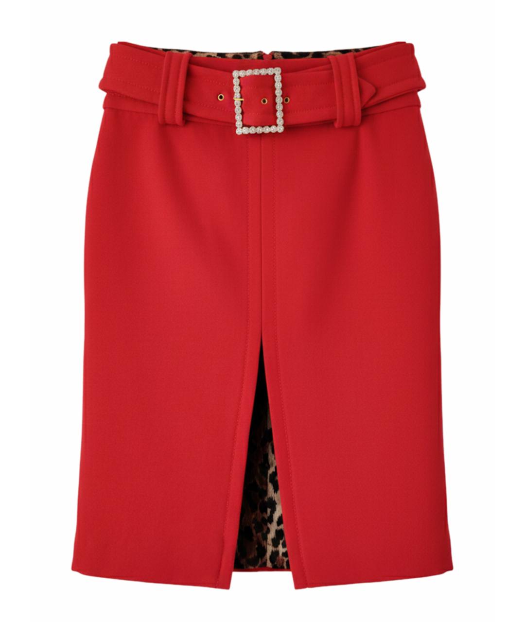 DOLCE&GABBANA Красная шерстяная юбка миди, фото 1