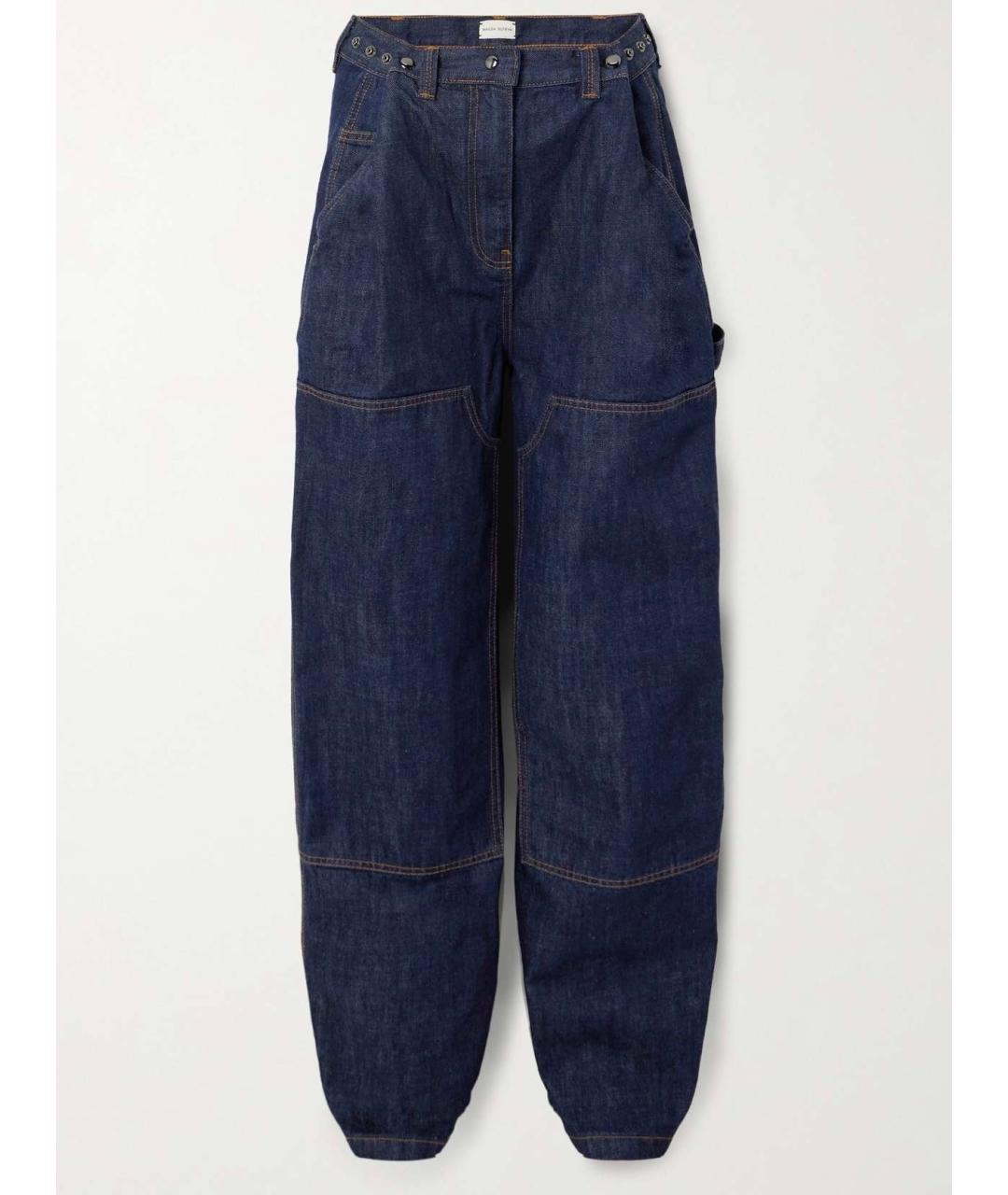 MAGDA BUTRYM Темно-синие хлопковые прямые джинсы, фото 9
