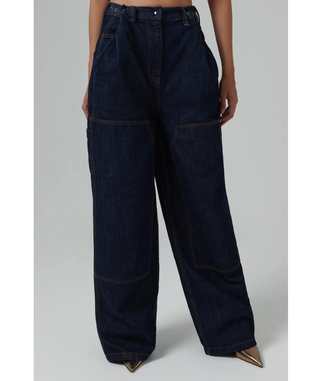 MAGDA BUTRYM Темно-синие хлопковые прямые джинсы, фото 5