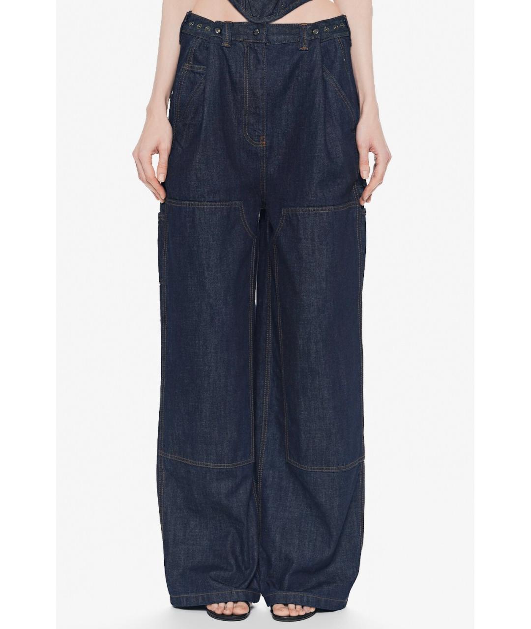 MAGDA BUTRYM Темно-синие хлопковые прямые джинсы, фото 7