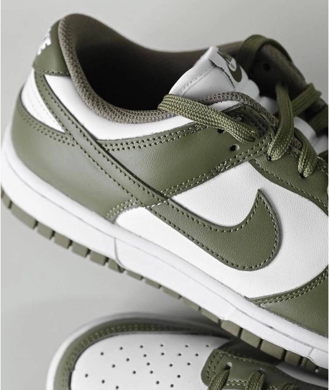 NIKE Хаки кожаные кроссовки, фото 6