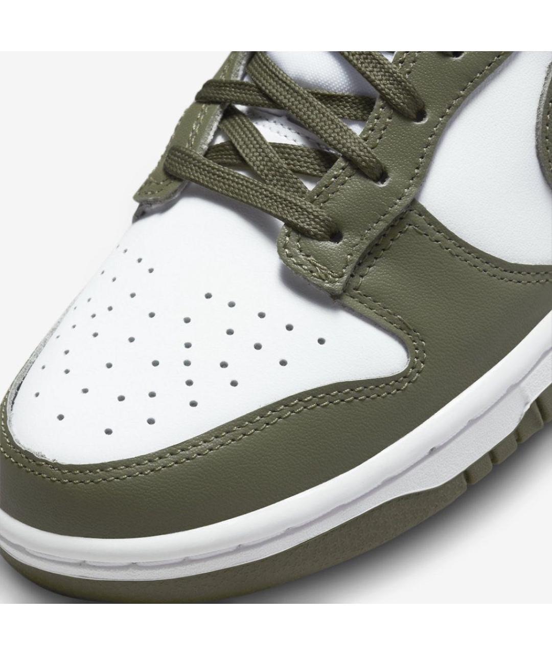 NIKE Хаки кожаные кроссовки, фото 3