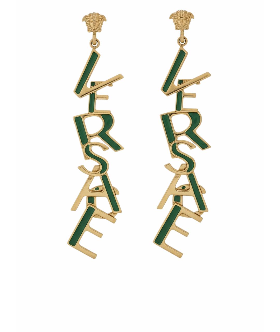 VERSACE Золотые металлические серьги, фото 1