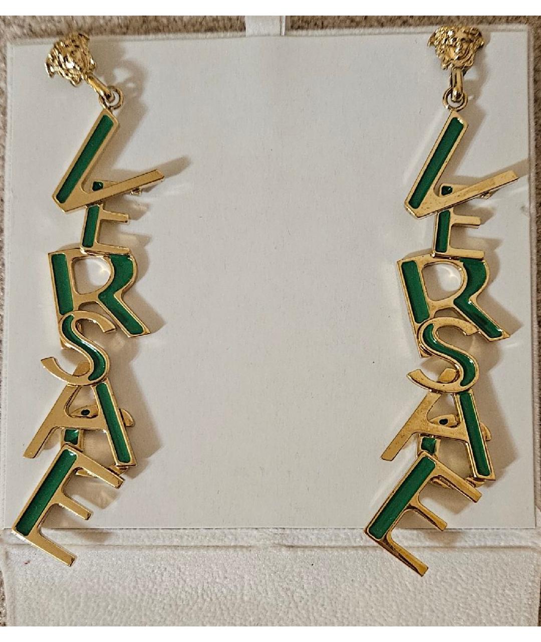 VERSACE Золотые металлические серьги, фото 8