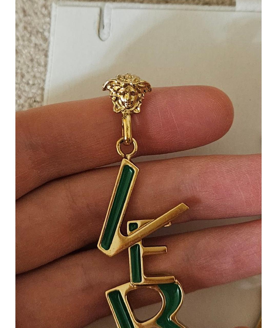 VERSACE Золотые металлические серьги, фото 3