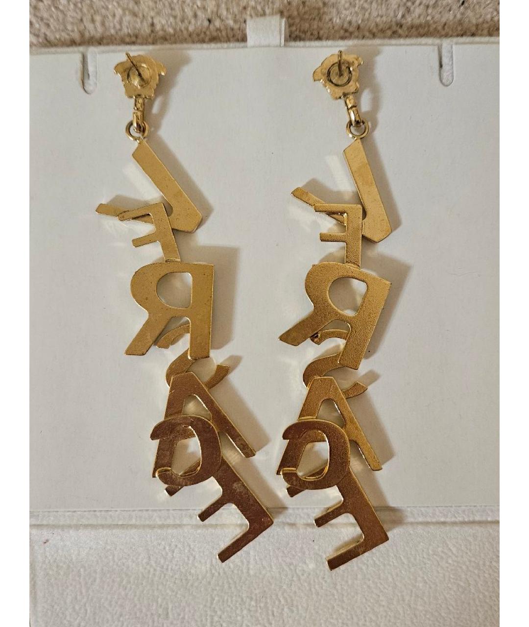 VERSACE Золотые металлические серьги, фото 2