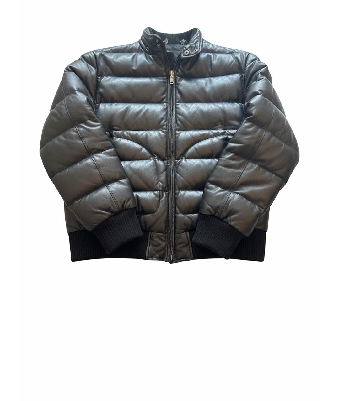 ALESSANDRA RICH Черная кожаная куртка, фото 1