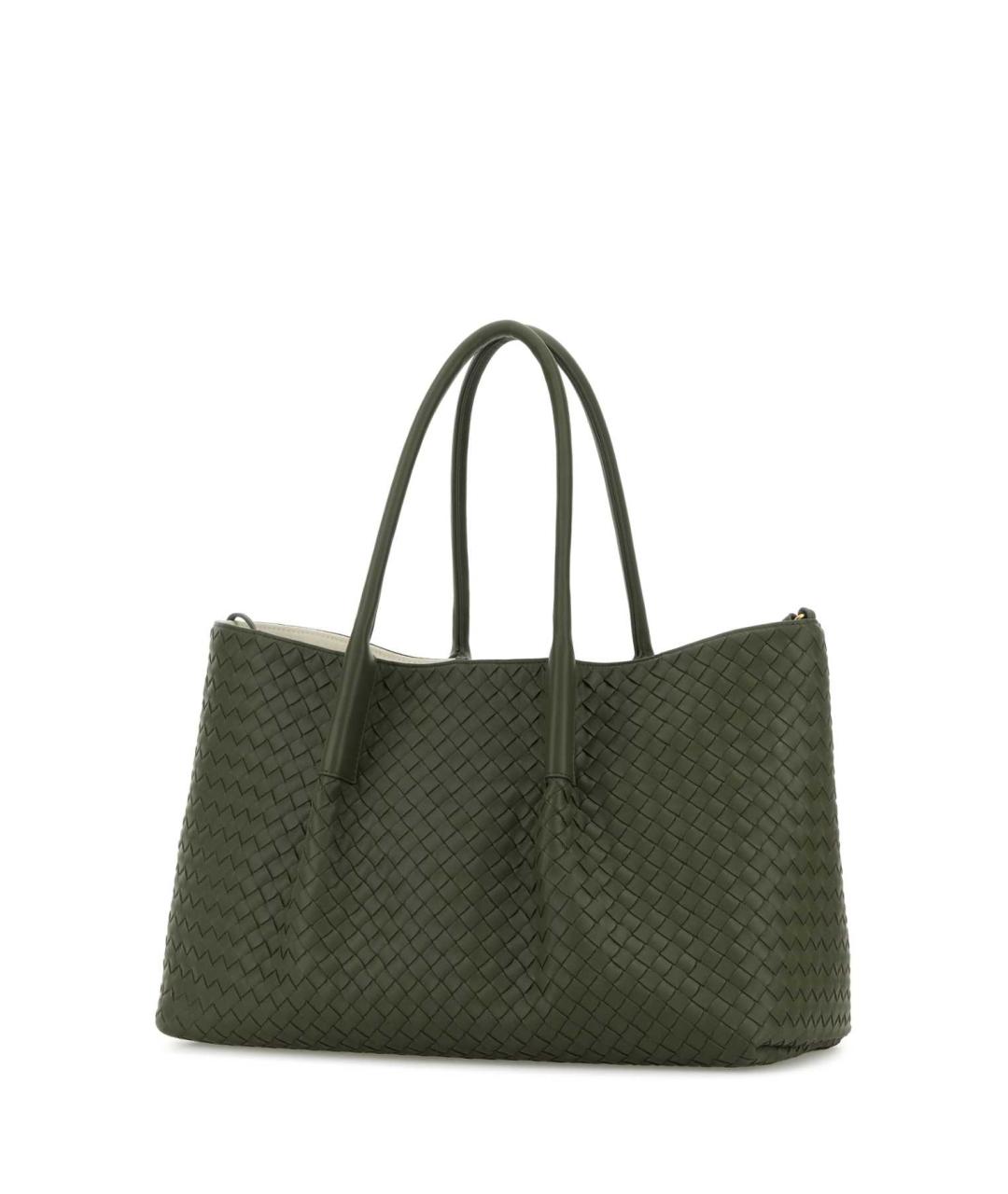 BOTTEGA VENETA Зеленая сумка тоут, фото 2