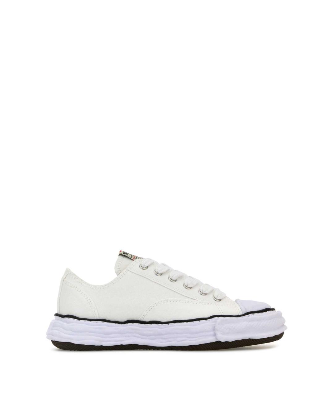 MAISON MIHARA YASUHIRO Белые текстильные низкие кроссовки / кеды, фото 1