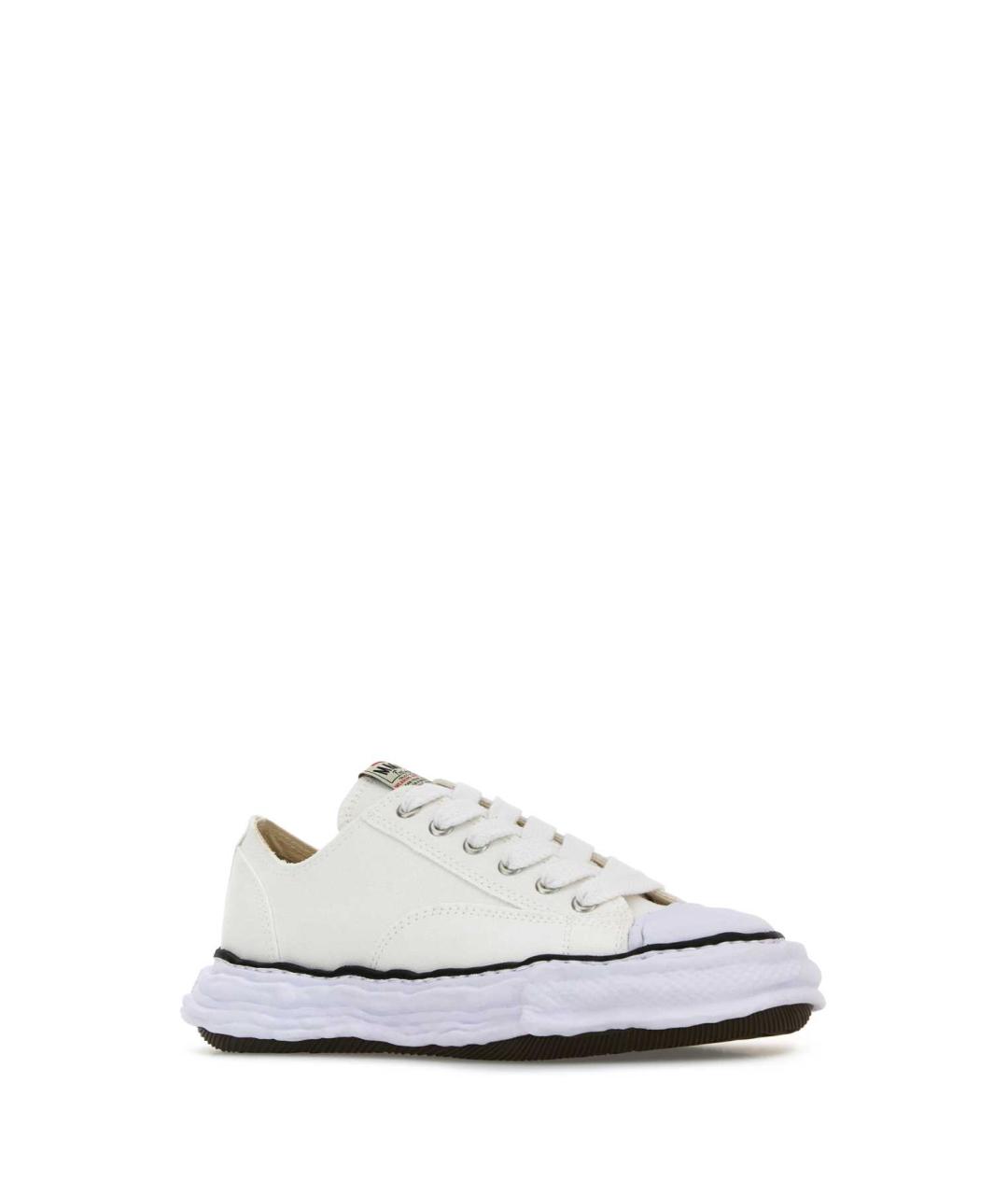 MAISON MIHARA YASUHIRO Белые текстильные низкие кроссовки / кеды, фото 2