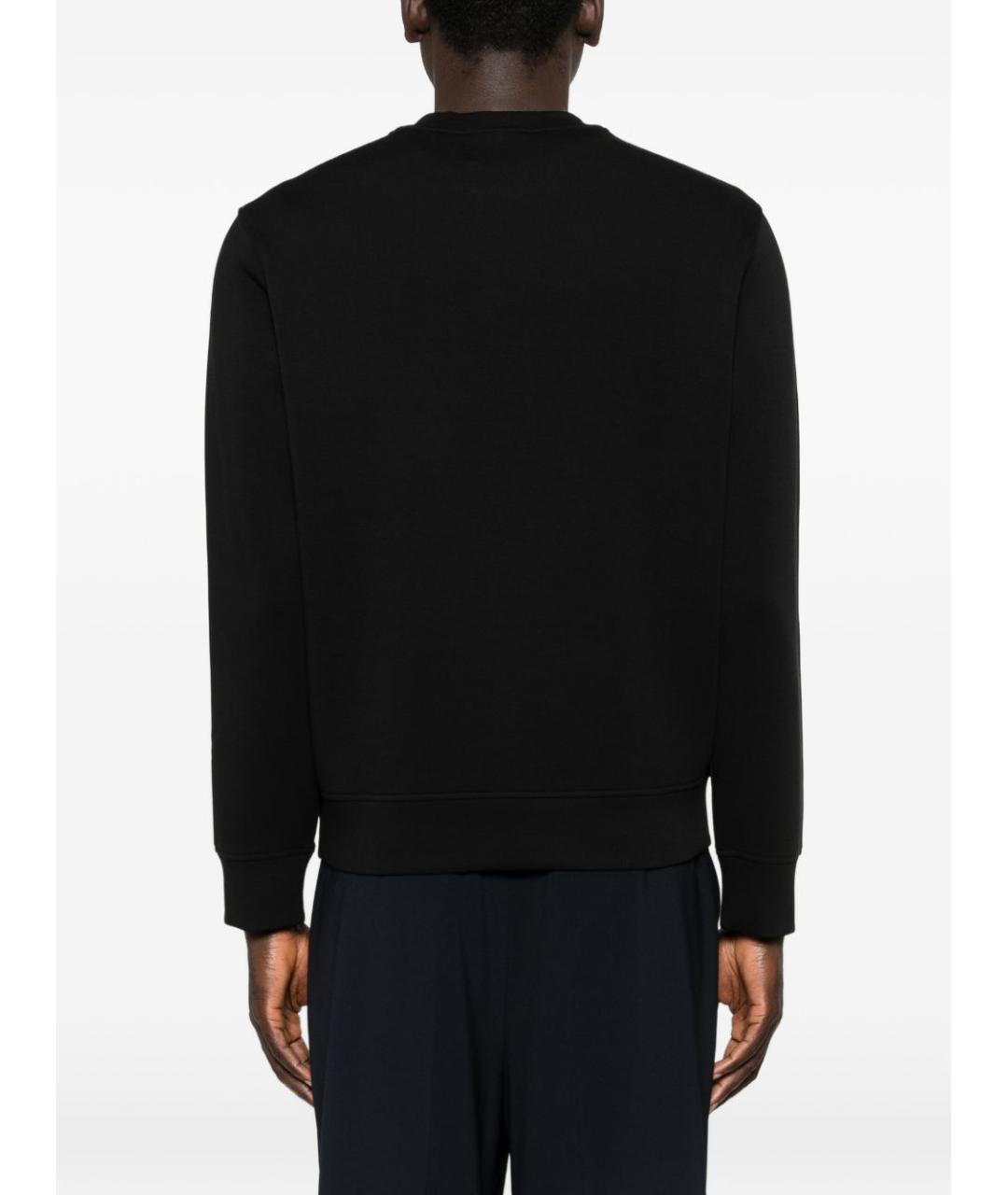 EMPORIO ARMANI Черный хлопковый джемпер / свитер, фото 4