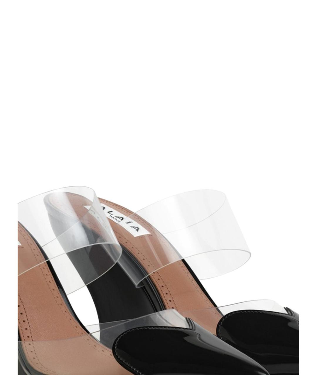 ALAIA Черные кожаные мюли, фото 3