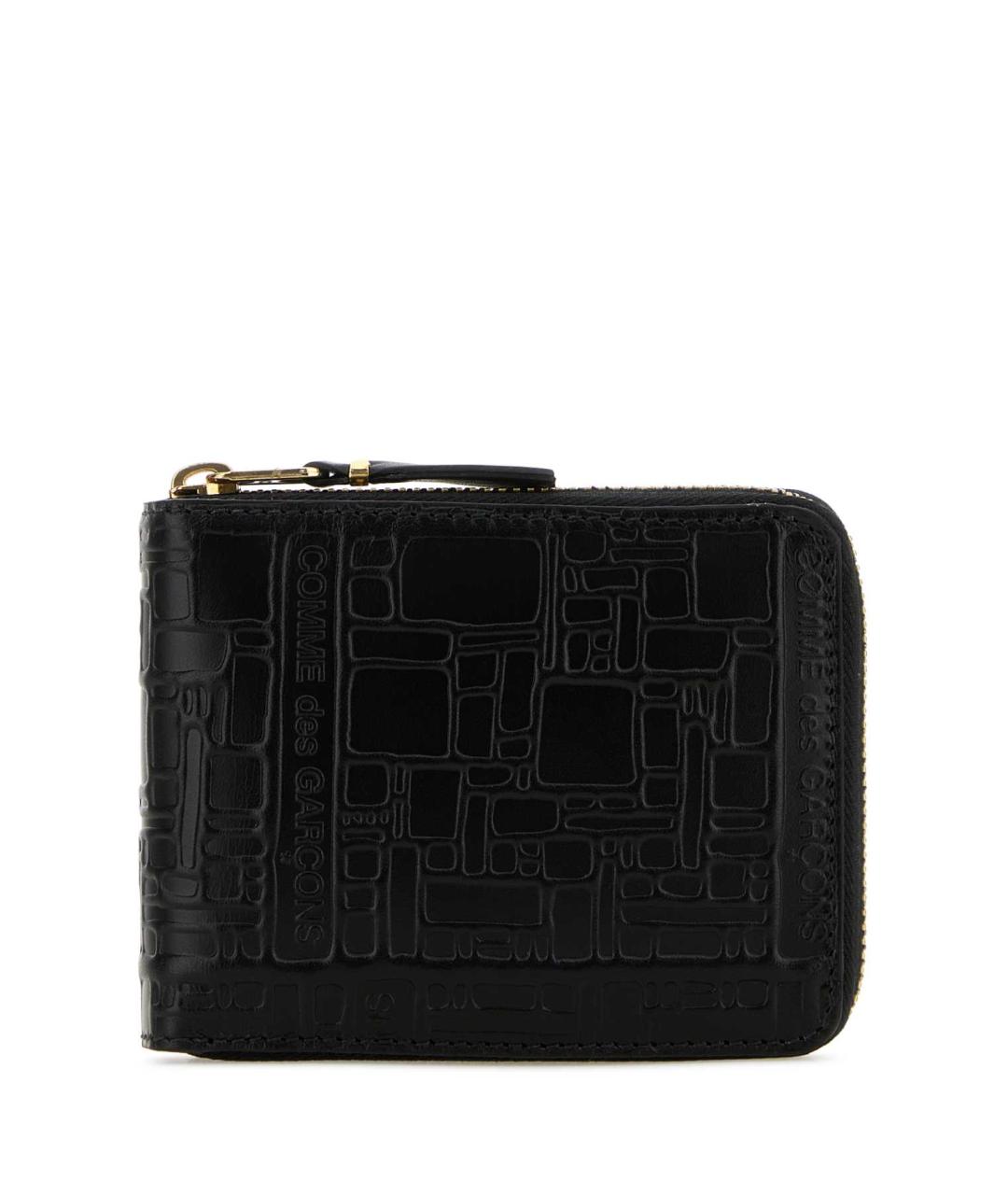 COMME DES GARÇONS Черный кожаный кошелек, фото 1