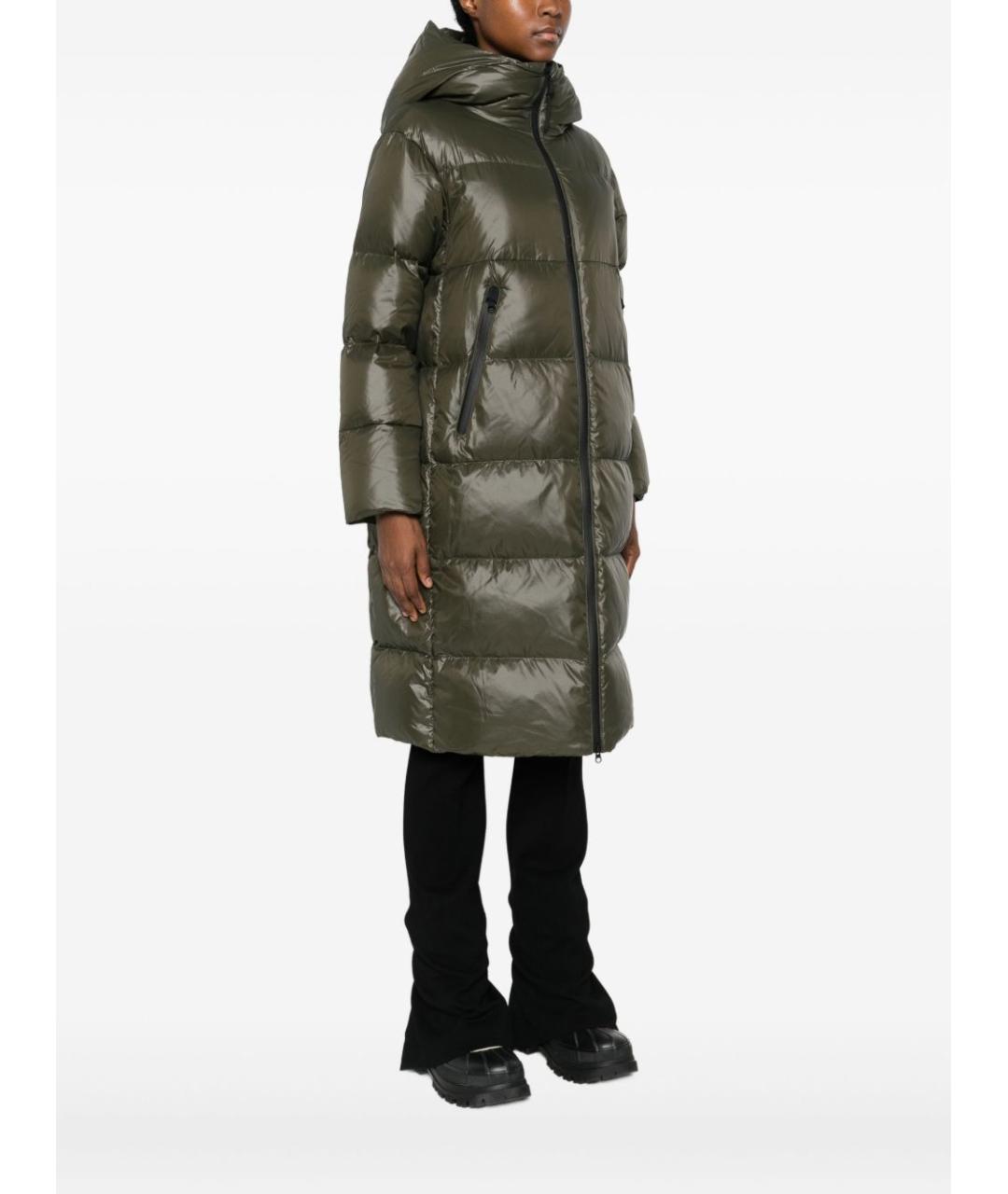 PEUTEREY Зеленые полиамидовое пальто, фото 4