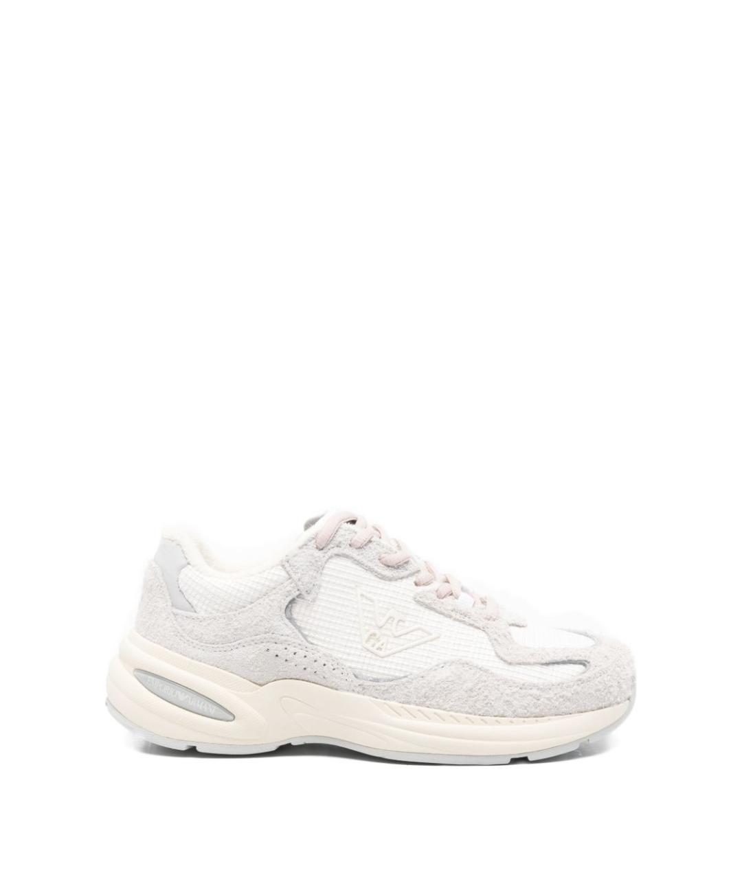 EMPORIO ARMANI Белые текстильные кроссовки, фото 1