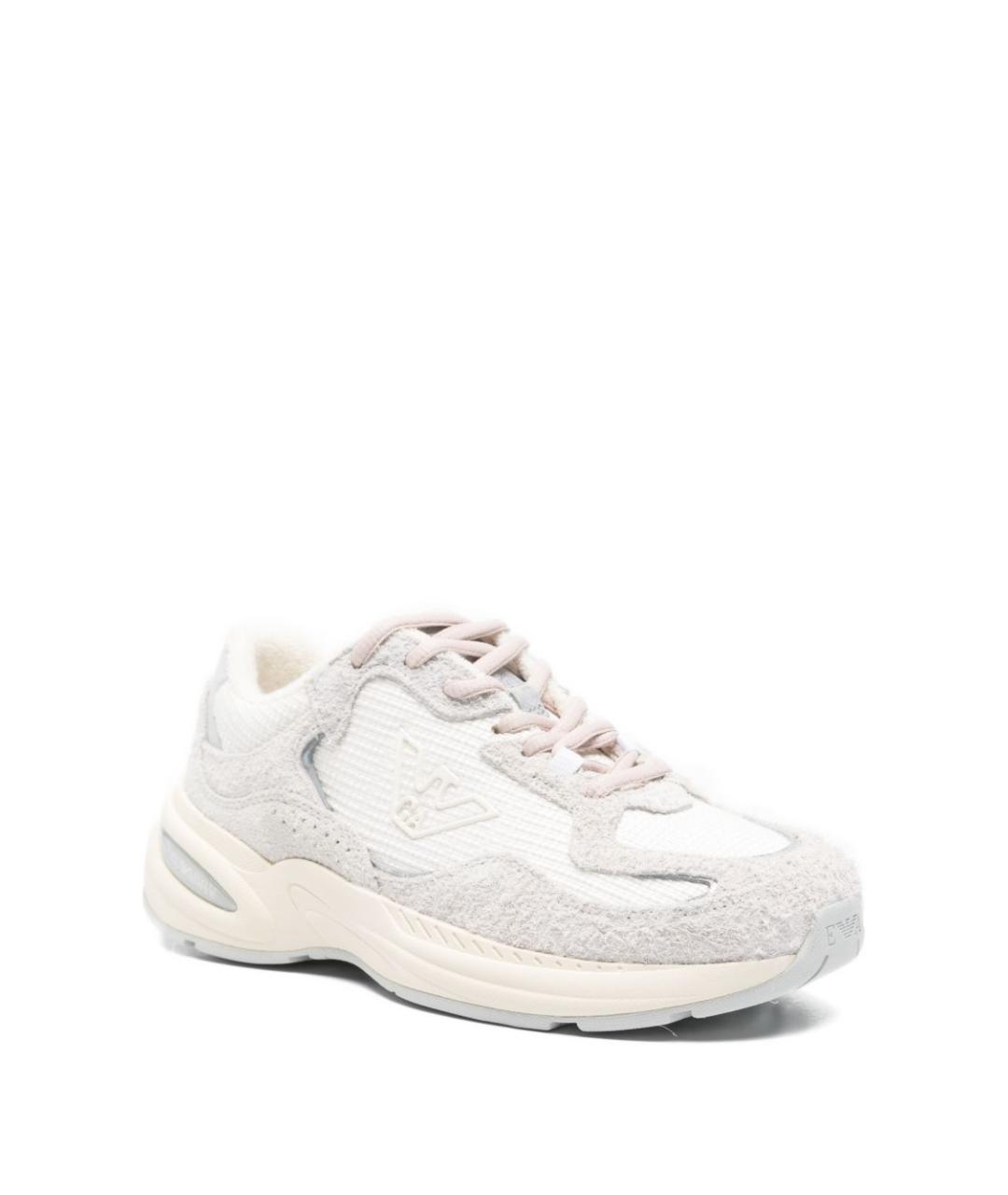 EMPORIO ARMANI Белые текстильные кроссовки, фото 4