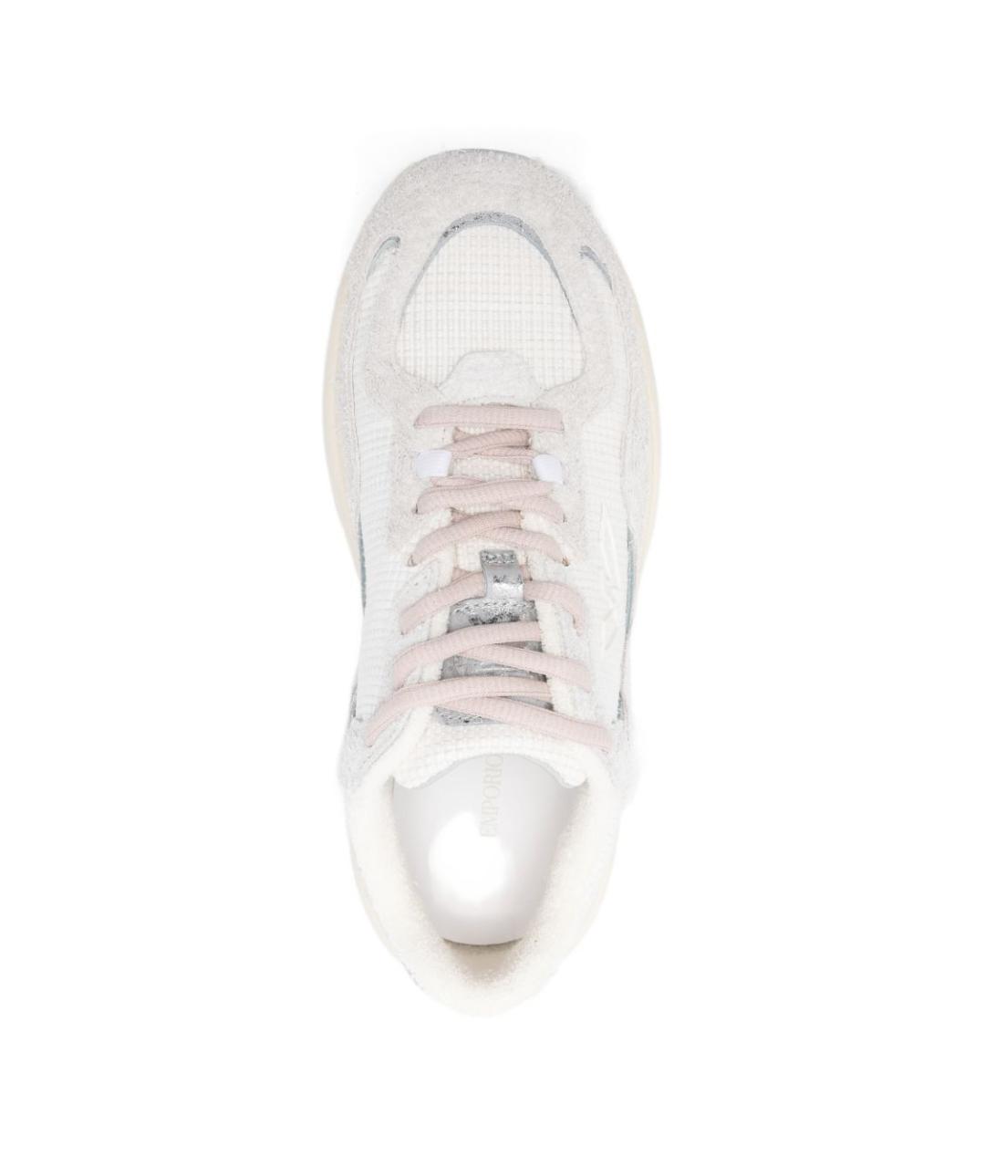 EMPORIO ARMANI Белые текстильные кроссовки, фото 3