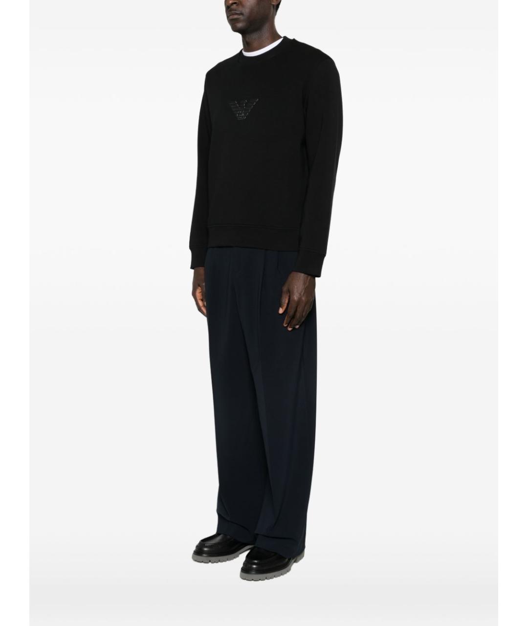 EMPORIO ARMANI Черный полиэстеровый джемпер / свитер, фото 5