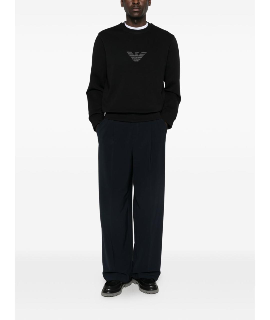 EMPORIO ARMANI Черный полиэстеровый джемпер / свитер, фото 3