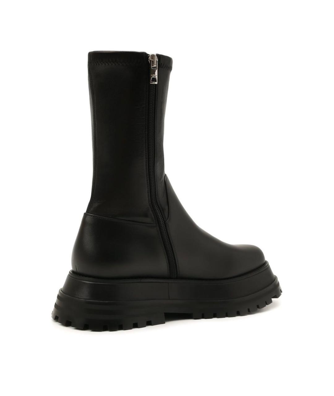 BURBERRY Черные кожаные полусапоги, фото 3