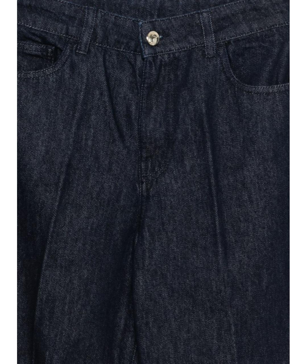 EMPORIO ARMANI Синие хлопковые прямые джинсы, фото 3