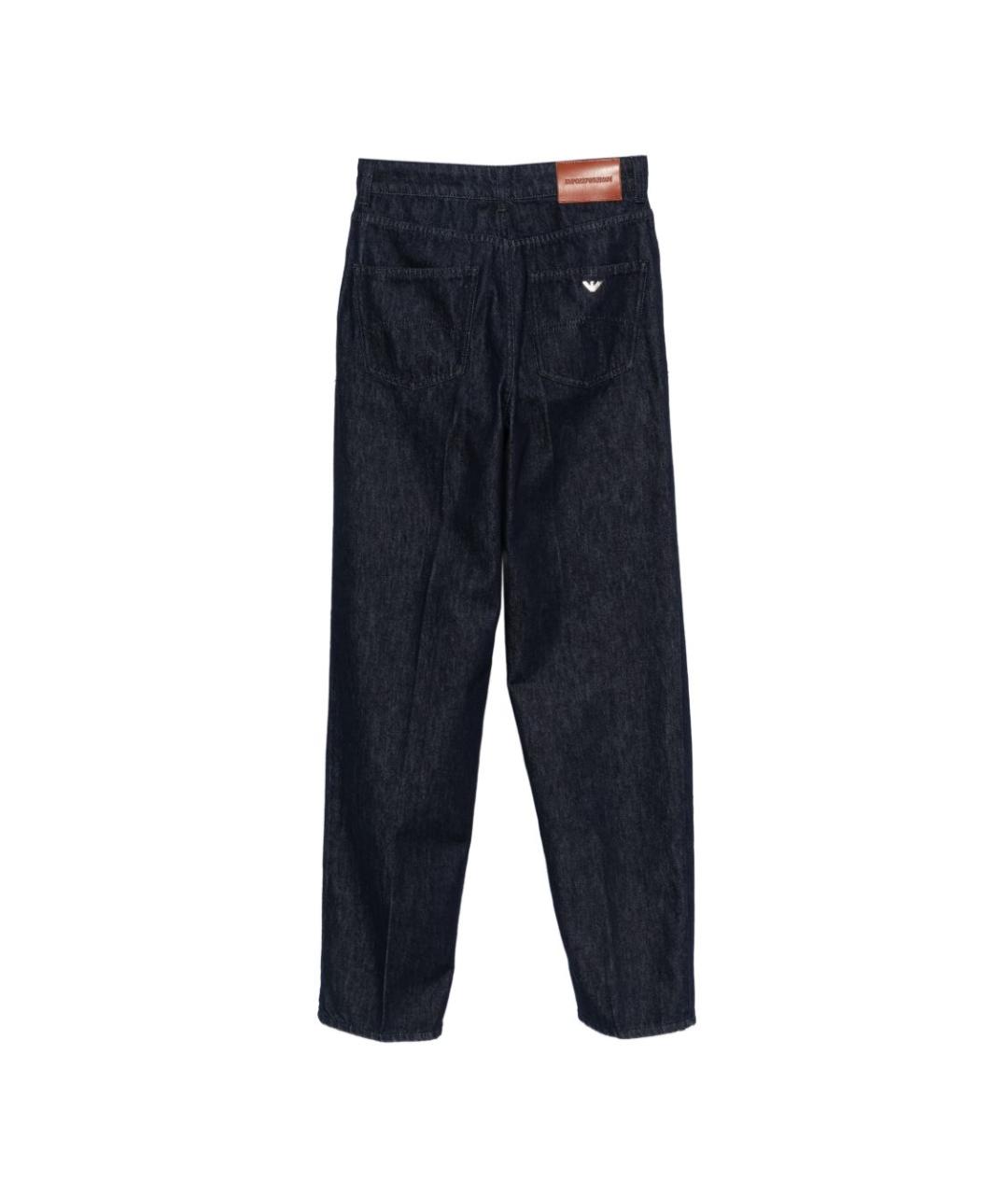 EMPORIO ARMANI Синие хлопковые прямые джинсы, фото 2