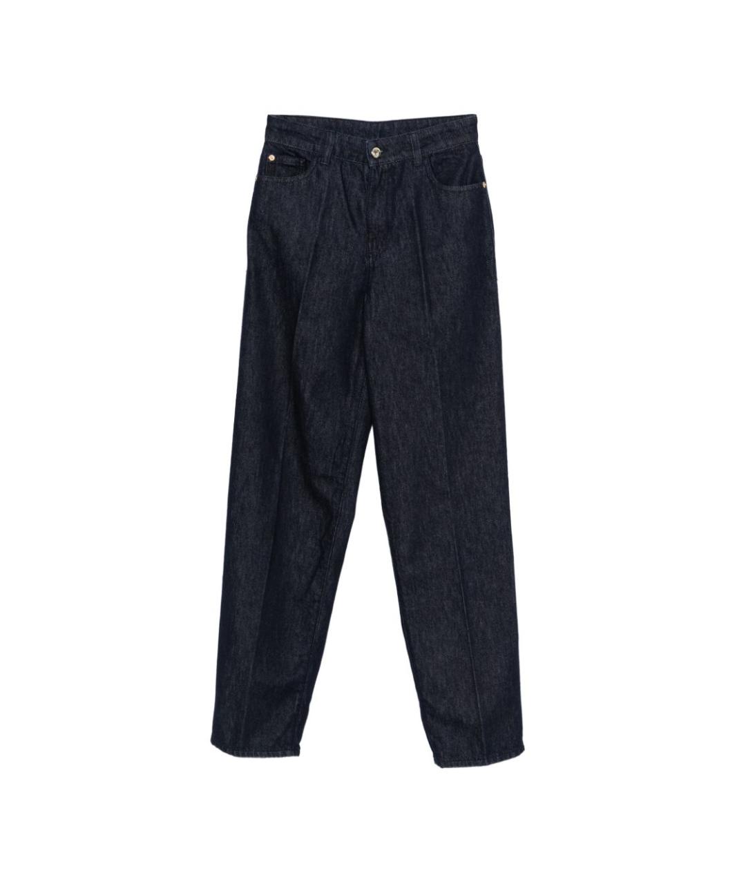 EMPORIO ARMANI Синие хлопковые прямые джинсы, фото 1