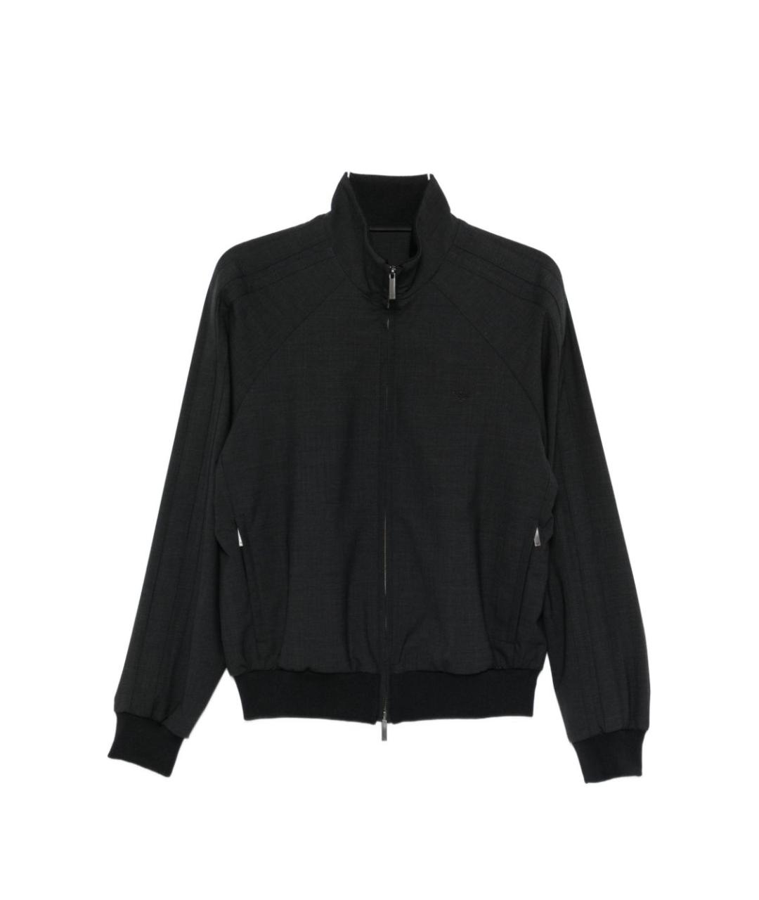 EMPORIO ARMANI Черная шерстяная куртка, фото 1