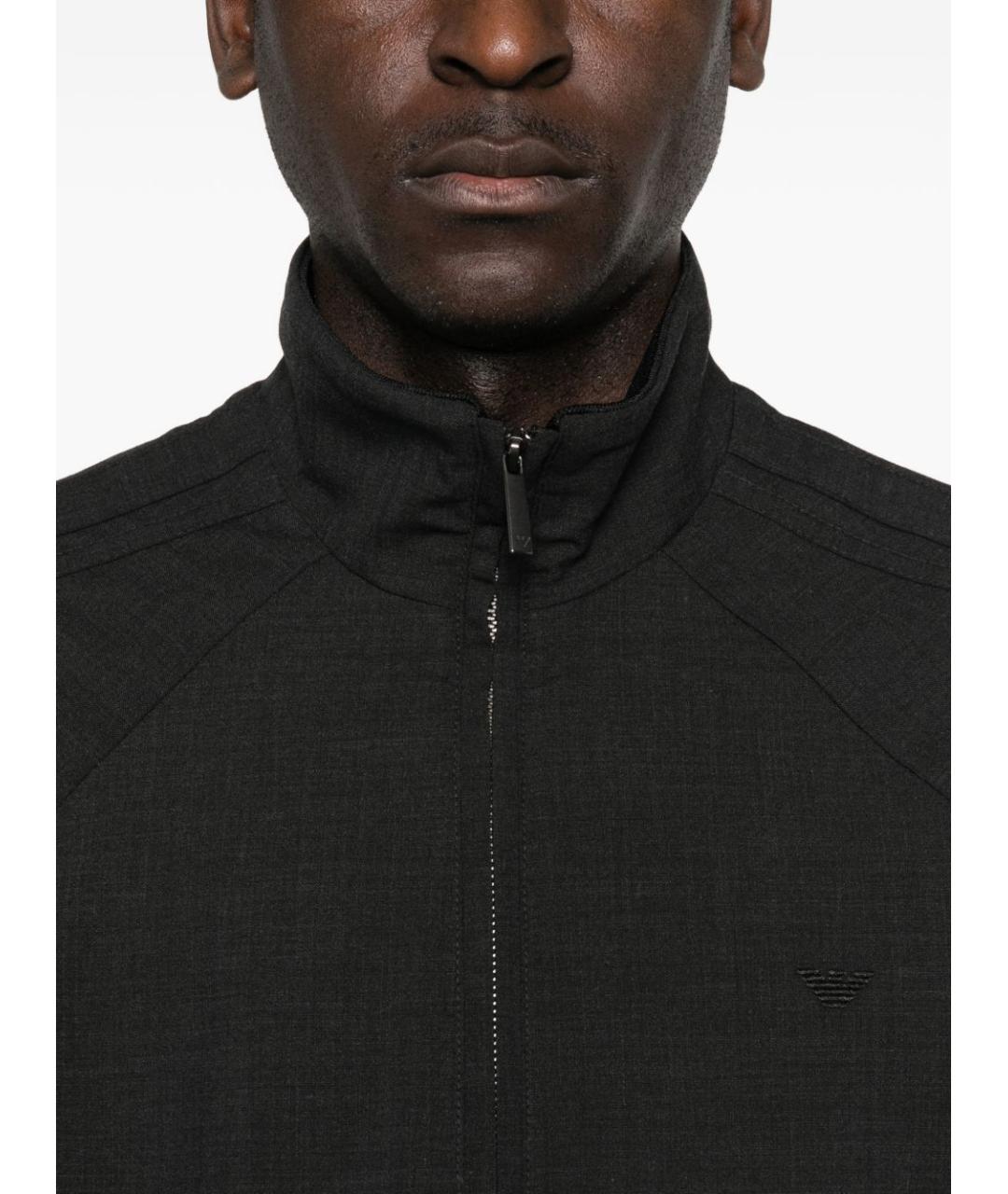 EMPORIO ARMANI Черная шерстяная куртка, фото 3
