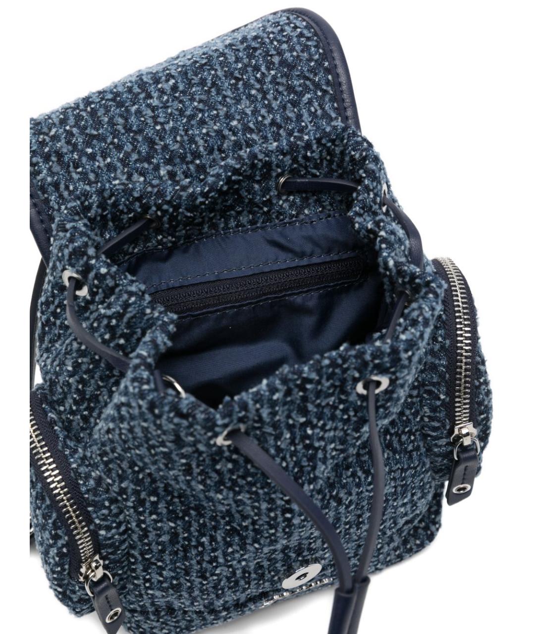 GANNI Синий хлопковый рюкзак, фото 5