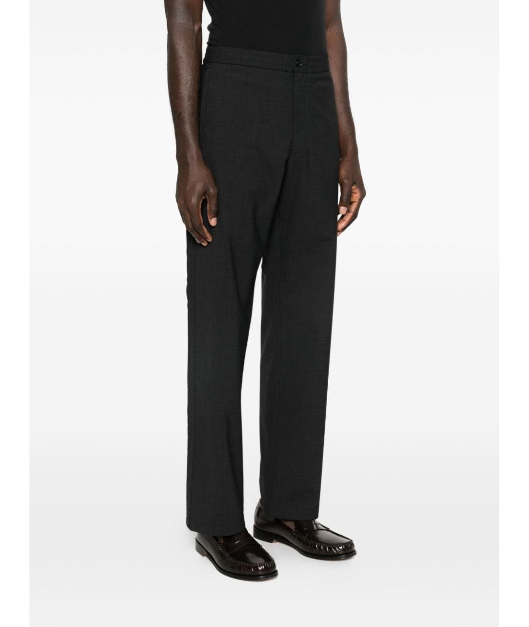 EMPORIO ARMANI Серые шерстяные повседневные брюки, фото 5