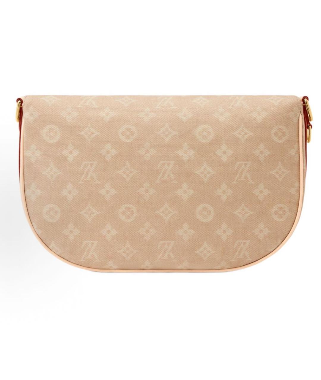 LOUIS VUITTON Бежевая тканевая сумка через плечо, фото 2
